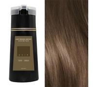 Wbietu Nova Hair Dye Shampoo, Safe Ammonia-Free Botanical Herbal Instant Dye Shampoo for Men, Women, Adds Vitality and Shine, Natural Botanical Herbal Formula (Light Brown), 200ml