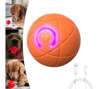 Wbietu Shaky Ball Toy for Dogs, Shaking Dog Ball, Vibrating Ball for Dogs, Automatic Moving Dog Toy Ball, Interactive Dog Ball, Shakyball Moving Dog Toy, USB Rechargeable (A-Orange)