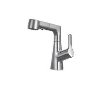 WBJGUOD 304 Stainless Steel Kitchen Faucet Pull Down Splash Proof Dual Function Hot & Cold Easy Install Universal Telescopic Design C1 Three Mode for Versatile Use