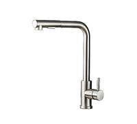 WBJGUOD Gourmet Kitchen Faucet Flexible Pull Down 2 Way Sprayer 360° Rotation Hot & Cold Mixer Easy Install SUS304 Brushed Nickel Finish Perfect for Modern Sinks