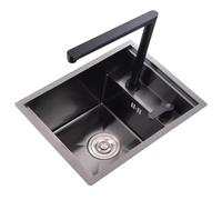 WBJGUOD Invisible Sink Single-Tank Stainless Steel Bar - Compact Mini Vegetable Wash Basin for Small Apartments, Kitchen, RV, and Tiny Spaces(35 * 45 22cm)