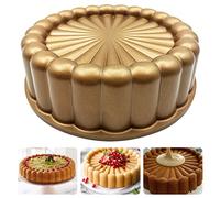 WBJKZJD Charlotte Cake Mold, 9 Inch Cake Pan Aluminium Kitchen Accessories Decoration Christmas Wedding Valentine’s 3D Charlotte Cake Pan (Flower Shape)