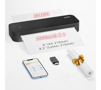 wbk® Portable Printers Wireless for Travel, Thermal Inkless Printer Support 8.5" X 11" US Letter&Legal,A4&A5 Thermal Paper,Bluetooth Wireless Mini Printer Compatible with Android,iOS&Laptop