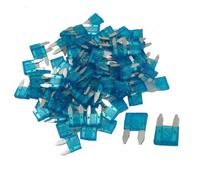 WBNFFUCYU 100 Pcs Car Auto 15A Small Size Blade Fuses Blue