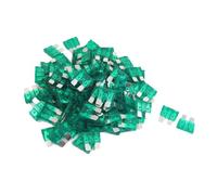 WBNFFUCYU 100Pcs 30A Mini Car ATC SUV Flat Blade Fuses Green