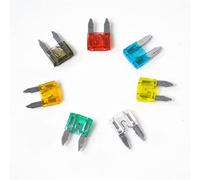 WBNFFUCYU 50pcs Car Mini Fuses 5A 7. 10A 15A 20A 25A 30A Amp ZINC Assortment Auto Blade Type Fuse Vehicle Boat Truck SUV