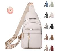 Wbougisay Crossbody Bag, Relevantk Crossbody Bag, Cross Body Bag Women Anti Theft, Crossbody Bag Anti Theft For Women With Adjustable Strap (White)