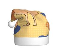WBQLSL 15.7 inches tall unisex santa claus plush hat, christmas new year party santa hat, Crooked Owl adult universal santa hat