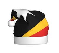 WBQLSL 15.7 inches tall unisex santa claus plush hat, christmas new year party santa hat, Democratic Republic of Timor-Leste adult universal santa hat