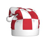 WBQLSL 15.7 inches tall unisex santa claus plush hat, christmas new year party santa hat, Flag of Malta adult universal santa hat