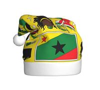 WBQLSL 15.7 inches tall unisex santa claus plush hat, christmas new year party santa hat, Jamaican Elements adult universal santa hat