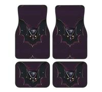 WBQLSL 4-Piece car Floor mats Set, Easy to Clean and no Fading, Keep The Interior of Your car, Truck, or Van Black Ghost Bat Clean