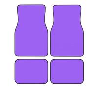WBQLSL 4-Piece car Floor mats Set, Easy to Clean and no Fading, Keep The Interior of Your car, Truck, or Van Solid Color Light Purple Clean