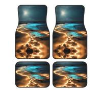WBQLSL 4-Piece car Floor mats Set, Easy to Clean and no Fading, Keep The Interior of Your car, Truck, or Van View Under The Moon Clean