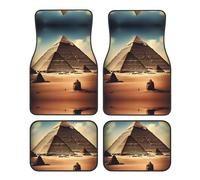 WBQLSL 4-Piece car Floor mats Set, Easy to Clean and no Fading, Keep The Interior of Your car, Truck, or Van Dreaming of The Pyramids of Khufu Clean