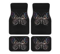 WBQLSL 4-Piece car Floor mats Set, Easy to Clean and no Fading, Keep The Interior of Your car, Truck, or Van Science Butterfly Clean