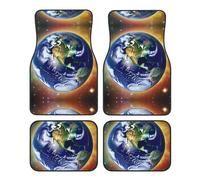 WBQLSL 4-Piece car Floor mats Set, Easy to Clean and no Fading, Keep The Interior of Your car, Truck, or Van Cosmic Earth Clean