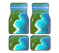WBQLSL 4-Piece car Floor mats Set, Easy to Clean and no Fading, Keep The Interior of Your car, Truck, or Van an Island in The Ocean Clean