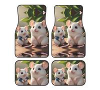WBQLSL 4-Piece car Floor mats Set, Easy to Clean and no Fading, Keep The Interior of Your car, Truck, or Van Mother and Child Rats Clean