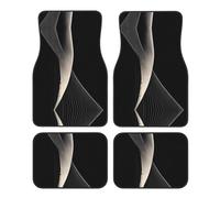 WBQLSL 4-Piece car Floor mats Set, Easy to Clean and no Fading, Keep The Interior of Your car, Truck, or Van Abstract Curves Clean