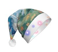 WBQLSL a beautiful unicornsChristmas hat with LED lights, perfect for costume parties, stage performances, and school events.