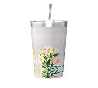 WBQLSL A bouquet of lilies in the sun A bouquet of lilies in the sun Patterned stainless steel bottle, detachable portable conical straw cup, outdoor sports water cup
