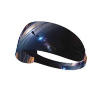 WBQLSL A fascinating universe Sports sweatband, moisture wicking, running, cycling, yoga, fitness, sports