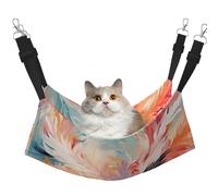 WBQLSL A Feather Like Paint Medium Printed pet Hammock - Sleeping Hammock for Cats, Ferrets, Puppies, Rabbits, Small Animals