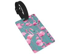WBQLSL A Flock of Flamingos Luggage Tags - Stylish and Durable Tags for Personalized Backpack and Luggage Tags