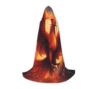 WBQLSL A lovely phoenix Patterned L Wizard Cape, Suitable for Adults & Teens Cosplay, Full Size Range S, M, L