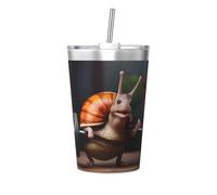 WBQLSL A Snail Working Out Insulated Straw Cup Ideal for Gym use or Carrying on The go
