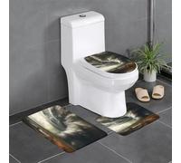 WBQLSL A tornado is coming Pattern absorbent non-slip floor mat set of 3 - suitable for bathroom, bedroom, kitchen
