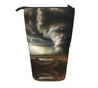 WBQLSL A Tornado is Coming Printed Retractable Pencil case, Perfect for Makeup, Stationery, or a Coin Purse.