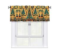 WBQLSL Abstract Architectural Patterns Patterned curtains 54x18 inches for living rooms and bedrooms, for partition curtains for doors and windows