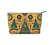 WBQLSL Abstract Architectural Patterns Printed corduroy cosmetic bag - travel essential cosmetic storage bag