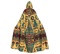 WBQLSL Abstract Architectural PatternsPrinted Halloween cape, hooded cloak for masquerade, carnival party or cosplay costume