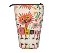 WBQLSL Abstract Dragon Doodle Printed Retractable Pencil case, Perfect for Makeup, Stationery, or a Coin Purse.