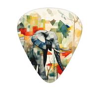 WBQLSL Abstract Elephant Pictures Guitar Picks - (Thin/Medium/Thick) Suitable for all types of string instruments,