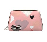 WBQLSL Abstract Love Chart Leather Makeup Bag Cosmetic Storage Bag Suitable for Carrying Cosmetics with You