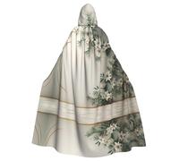 WBQLSL Abstract wall paintingHalloween hooded cape party robe suitable for costume parties and holiday parties