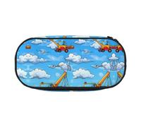 WBQLSL Aerial cranes Large capacity pencil bag, multi-layer partition stationery storage bag - unisex learning office supplies
