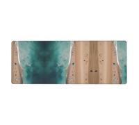 WBQLSL Aerial view of the beach Printed Mouse and Keyboard Pad (11.8 x 31.5 inches) | Perfect for Gaming and Office