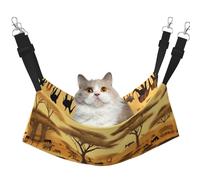 WBQLSL African Grassland Animals Medium Printed pet Hammock - Sleeping Hammock for Cats, Ferrets, Puppies, Rabbits, Small Animals