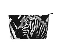 WBQLSL Agile Zebra Printed corduroy cosmetic bag - travel essential cosmetic storage bag