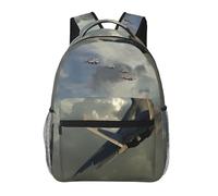WBQLSL Air Combat Aircraft Casual Backpack, Laptop Backpack for Travel Hiking Business Camping Gym