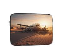 WBQLSL Aircraft in the desert 10 inch Printed laptop sleeve, suitable for business casual or school laptops (10-17 inches)