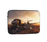 WBQLSL Airplane in the desert 13 inch Printed laptop sleeve, suitable for business casual or school laptops (10-17 inches)