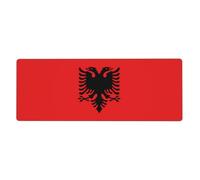 WBQLSL Albanian flag Patterned Keyboard and Mouse Pad 11.8 x 31.5 inches Perfect for Gaming and Laptop Office