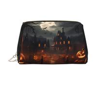 WBQLSL All Hallows' Eve Leather Makeup Bag Cosmetic Storage Bag Suitable for Carrying Cosmetics with You