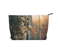 WBQLSL all lights on fire Printed corduroy cosmetic bag - travel essential cosmetic storage bag